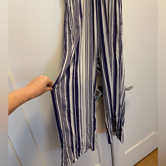 Blue and white striped summer jumpsuit - Picture 3 of 13